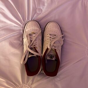 Nike White and Red Sneakers